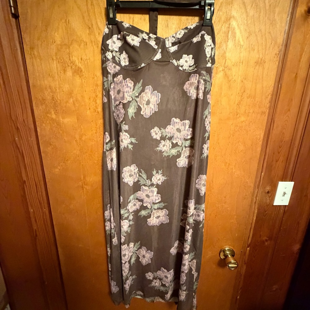 Intimately by free people Floral Slip Dress in Brown and Lavender